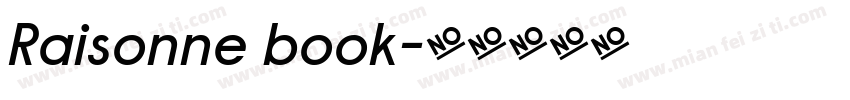 Raisonne book字体转换